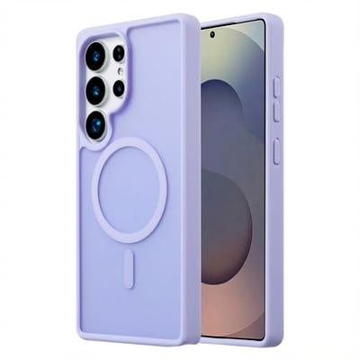 imoshion Hoesje - Geschikt voor Samsung Galaxy S25 Ultra - Color Guard Backcover met Magnetische Ring - Lila