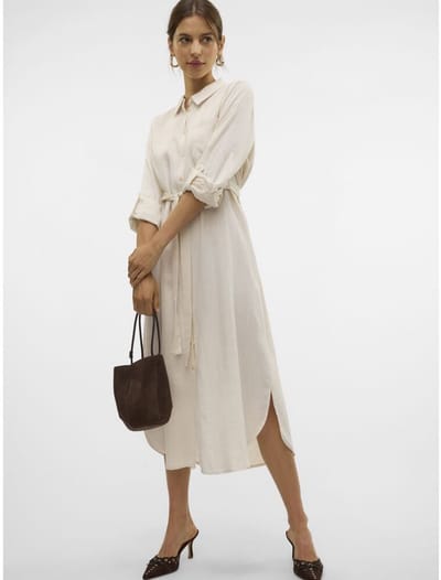 VERO MODA - VMVILNA LS 7/8 SHIRT DRESS WVN - Dames - Mini jurken