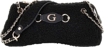 GUESS Schoudertas Aslia Convertible Top Zip Shoulder Bag Black Zwart