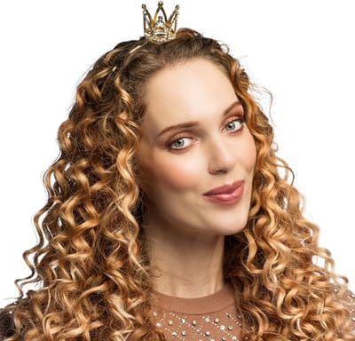 Boland - Metalen diadeem Kroon Esther Goud - Één maat - Volwassenen - Vrouwen - Koningin - Prinses - Royals - Carnaval - Themafeest