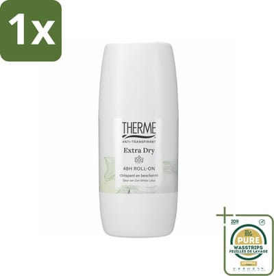 1 x Therme - Extra Dry Zen White Lotus Roller - Anti-transpirant - Beschermend - 60ml- Anti-transpirant - Zweetvocht - Zweetgeur - Huidverzorging - Ontspanning