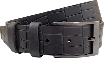 Arrigo Riem - Leren Riem - 3.5 cm - Kroko Print - Grijs – 115 cm (Taille 95 cm)