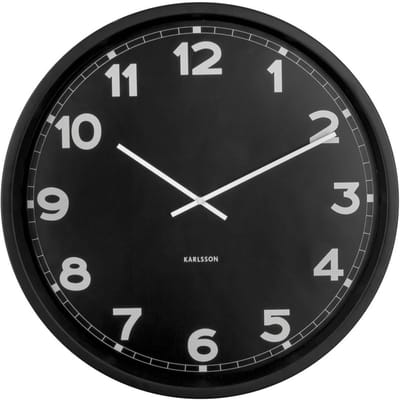 Karlsson Wandklok New Classic XL - Zwart - Ø80cm - Wandklok Modern
