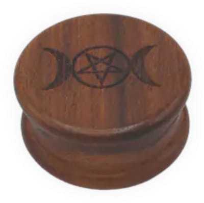 Herb Grinder Triple Moon & Star - Kruiden vermaler - Crusher - 2 delige Houten grinder