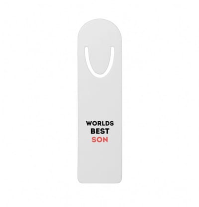 Hacebo® - worlds best son metalen boekenlegger - Zoon - de beste zoon - verjaardagscadeau - verjaardag - cadeau - cadeautje voor zoon - zoon artikelen - kado - geschenk - gift Bladwijzer boekenleggers - 12.7 cm x 3.2cm