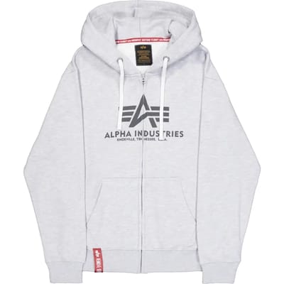 Hooded sweatshirt met rits Alpha Industries Basic