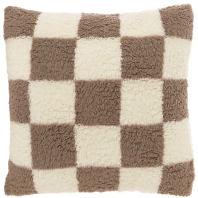Unique Living - Sierkussen Check Taupe -53x53cm