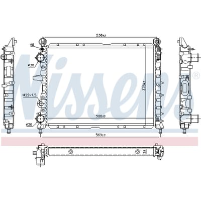 Radiator, motorkoeling NISSENS 61842