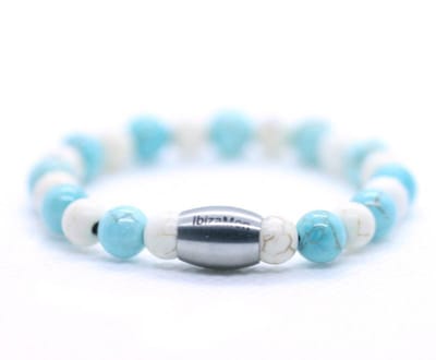 IbizaMen KIDS - Jongens - armband - turkoois - turquoise - 6mm - 14cm