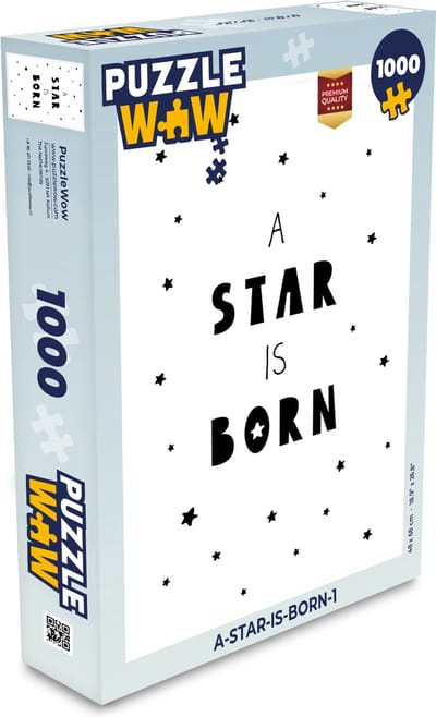 Puzzel Quotes - A star is born - Baby - Kinderen - Spreuken - Legpuzzel - Puzzel 1000 stukjes volwassenen