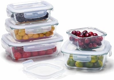 DnA® Diepvriesbakjes - Vershoudbakjes - Magnetron Bakjes Met Deksel - Transparant - 10cm x 10cm x 40cm