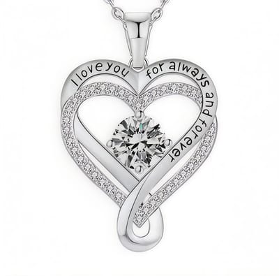 Dubbellaags Hartvormige Ketting – Eternal Heart Hanger met Cadeauverpakking – Sieraad voor Vriendin of Echtgenote – Perfect voor Kerst, Verjaardag & Valentijn Cadeau