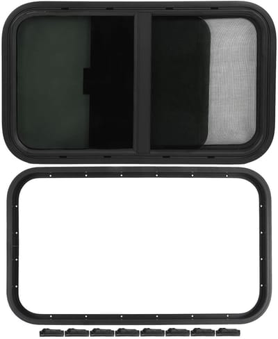 Dailygoods- Caravanraam 700 x 400 mm - Vervangend Raam - Insectenbescherming - Aluminiumlegering - Geschikt voor Campers - Verticale/Horizontale Installatie - Rv-venster