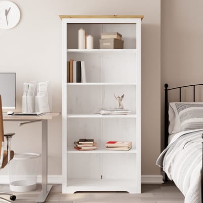 vidaXL - Boekenkast - 5-laags - BODO - 82x40x173 - cm - massief - grenenhout - bruin