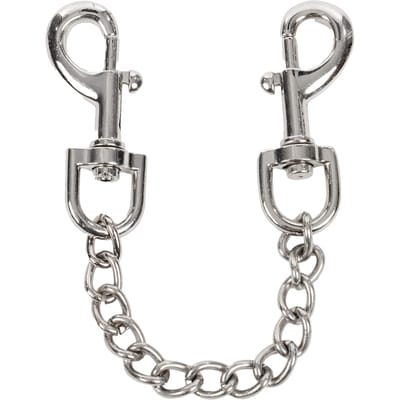 Enkelboeien met karabijnhaken en ketting - roze