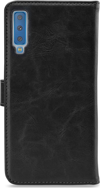 My Style Telefoonhoesje geschikt voor Samsung Galaxy A7 (2018) Hoesje | My Style Flex Wallet Bookcase Portemonnee | Pasjeshouder voor 3 Pasjes | Telefoonhoesje voor Pinpas / OV Kaart / Rijbewijs - Zwart