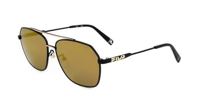 Fila SFI216 Shiny black with shiny rose gold parts 57/14/140 UNISEX Zonnebrillen