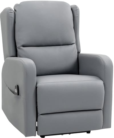 Massagestoel - Relaxfauteuil - Zetel - Stof - 1 persoons - Met armleuning - Zeer comfortabel - Elektrisch - Grijs