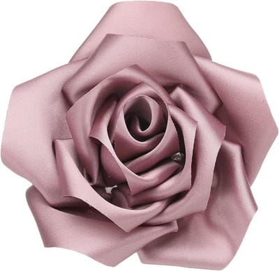 Rozenbroche Bloem - Stofbroche - Outfit Versieren - Handgemaakt - 11 cm - Poederroze