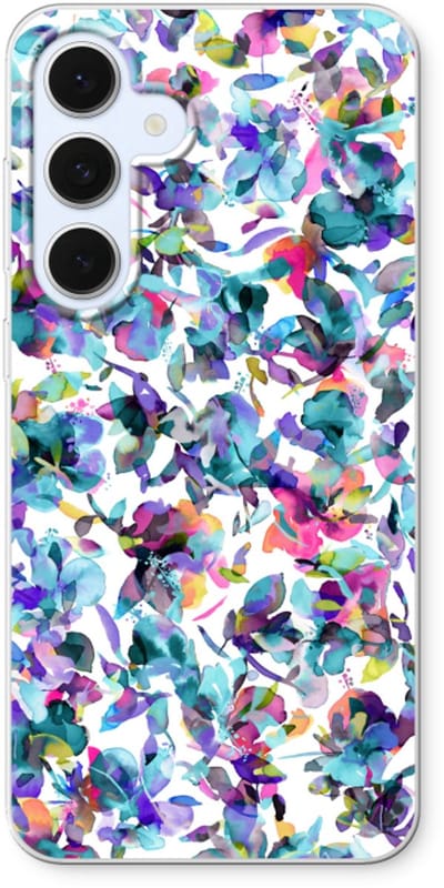 Case Company® - Hoesje geschikt voor Samsung Galaxy S24 FE hoesje - Hibiscus Flowers - Soft Cover Telefoonhoesje - Bescherming aan alle Kanten en Schermrand