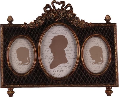 Baroque - Fotolijst - Fotolijst Collage 9x13 cm - Zwart - Resin - Staand - 21x25x1 - Polyresin