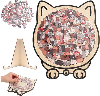 Uitdagende Onregelmatige Dierenpuzzel voor Volwassenen - Creatief Geduldspel voor Kattenliefhebbers, Perfect als Kerstcadeau en voor Puzzelenthousiastelingen