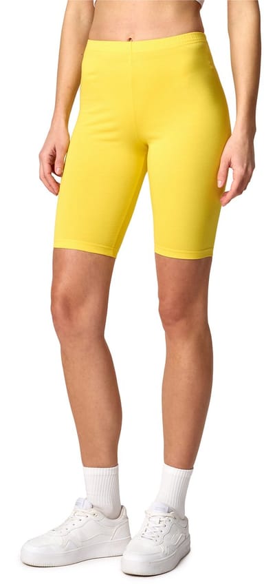 Merry Style MS-MS10-200-LE Dames Leggings - Sport - Vrijetijdsbroek - Kort - Katoen - Sporbroek - Yogabroek - Geel - S