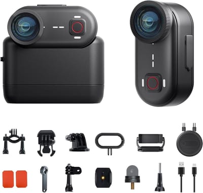 SnelShoppen - K80 Kleine Sportcamera 4K met 128GB Geheugen, EIS, WiFi, 10m Waterproof, Magnetisch en Geschikt voor Vloggen, Loop Recording, 1300mAh Ex