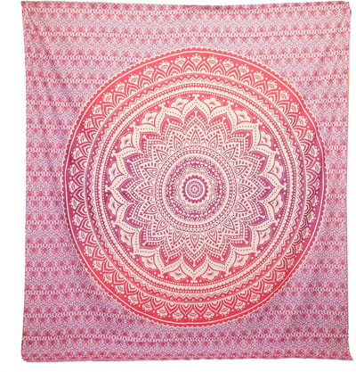 Ancient Wisdom - Wandkleed - Umrao Mandala - multikleur - lokta papier - handgemaakt - decoratie - textiel