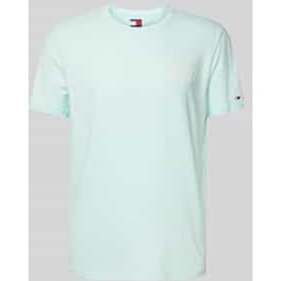 Regular fit T-shirt van puur katoen met labelopschrift