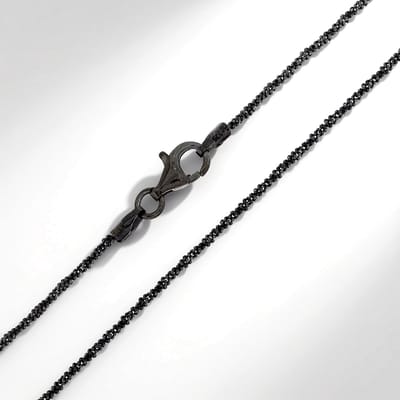 Cavill - Elegante 925 Sterling Zilver Ketting Dames - 80 cm Lange Filigrane Criss-Cross Ketting met Karabijnsluiting - Fijne Zilveren Ketting