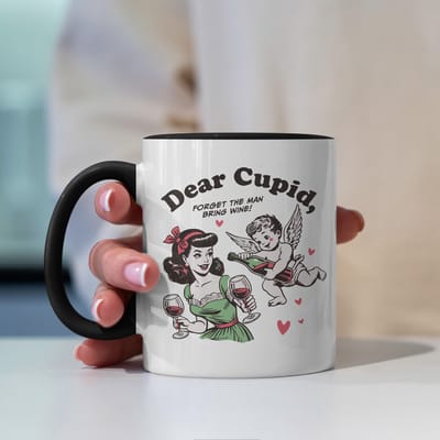 Creasowl® - Dear Cupid - Koffiemok, Valentijn cadeautje voor haar, Liefdes Cadeau voor hem, Koffiebeker, Theemok, Koffie beker, Thee mok, Valentijnsdag Kadootjes, , Koffie mok, Valentijn Cadeau, Mok met oor, Valentijnsdag kadootjes