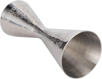 Cocktailjigger met Schaal, 30 Ml 45 Ml Roestvrijstalen Bloempatroon Drinkwijn Maatbeker, Bargereedschapaccessoires
