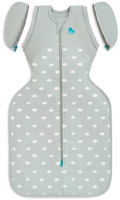 Love to Dream™ Babyslaapzak Swaddle Up™ - Inbakeren afbouwen - Baby 3-6 maanden - 6-8.5 kg - All Season - Clouds Olive
