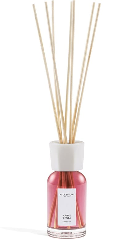 Millefiori Milano - Geurstokjes 100 ml - Ambra & Rosa - 2 tot 3 maanden