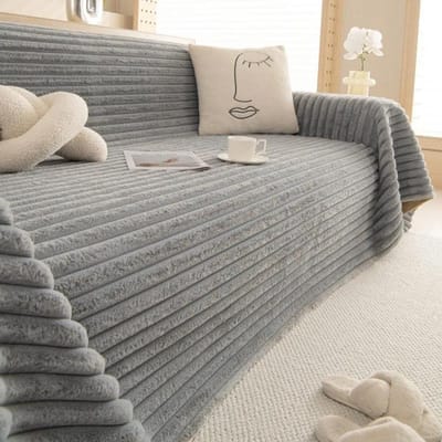 Luxe Winter Warm Dik Konijnenpluche Sofa Handdoek Zachte Korte Pluche Sofa Hoes 3-Zits Bankhoes Meubelbeschermhoes 180x130cm 1pc
