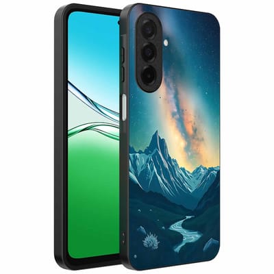 Geschikt voor Oppo A5 Telefoonhoesje met Sterrenhemel Opdruk - TPU Backcover Case With Space And Milkyway Design - Smartphonica geschikt voor Oppo A5