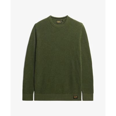 Superdry - Gebreide trui met ronde hals en textuur - Heren - Sweaters