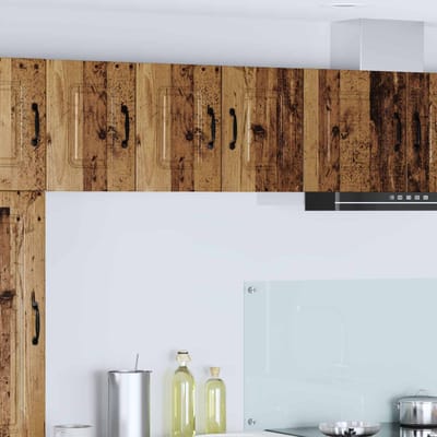 vidaXL - Wandkast - PORTO - Oudhout - 30 - x - 31 - x - 40 - cm - Bewerkt - hout