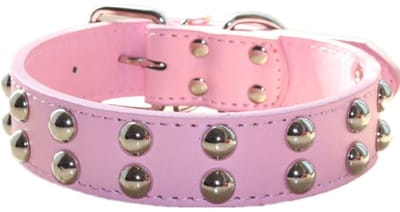 Dailygoods- Halsband Lederen 1,2 Inch Breed - Verstelbaar - Studded Spikes - Kunstleer - Medium Grote Rassen - 5 Verstelgaten - Hondenkraag