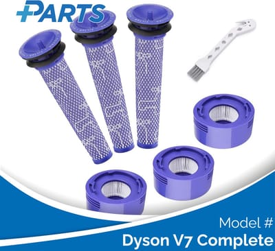 Dyson V7 Complete Filters (7 Stuks, Plus.Parts® alternatief voor 965661-01 / 967478-01)