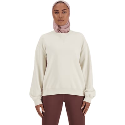 New Balance Athletics French Terry Crew Linen Maat: L | Sweaters Outlet | Dames | Ecru