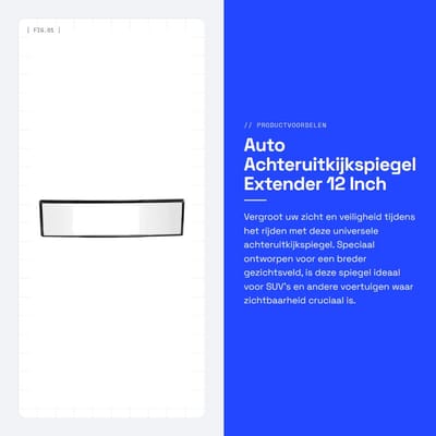 Dailygoods- Achteruitkijkspiegel Groothoek - 12 Inch Convex - Anti-splash - Dode Hoeken Elimineren - Eenvoudig te Installeren - Veiligheid Verbeteren - Spiegel