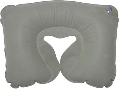Compacte Reiskussen / Travelpillow | Nekkussen / Reis Kussen | Opblaasbaar - Grijs