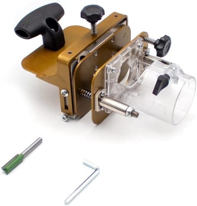 2 in 1 Houtbewerkings Mortise Jig voor Trimmachine, Slotting Beugel, Onzichtbare Bevestigingen en Precisie Locatie Tool