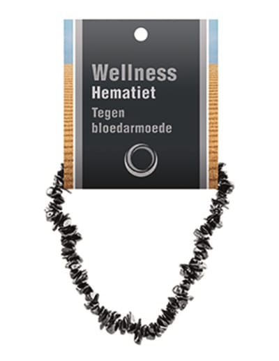 Hematiet splitarmband + kaart