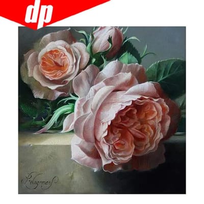 Bloem diamant borduurwerk 5D DIY diamant schilderij kruissteek foto volledige ronde diamant 30x30 gray