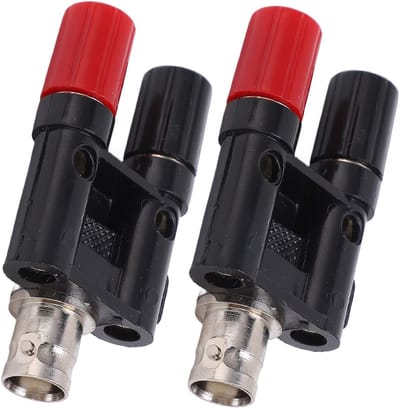 Banana Adapter 2 Stuks BNC Jack naar 4mm Dual Banana Jack Verbinding Clamp RF Coaxial Splitter Adapter voor Audio en Video Toepassingen