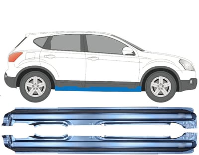 Volledige dorpel voor Nissan Qashqai 2007-2013 / Links + Rechts / Set