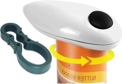 Elektrische Blikopener - Automatische Openers - Gemakkelijk Blikjes Openen - Gladde Rand Snijtechniek - 17 x 8 x 6 cm